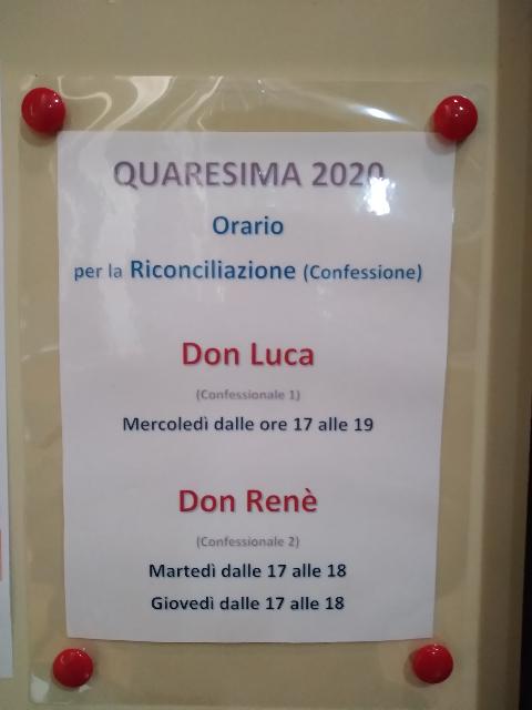 confessioni Quaresima